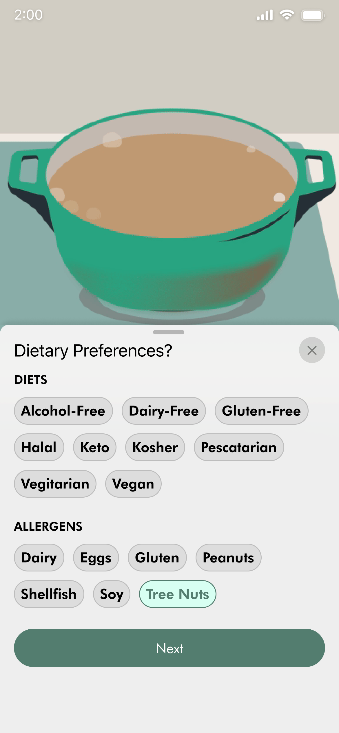 Setting user preferences during onboarding